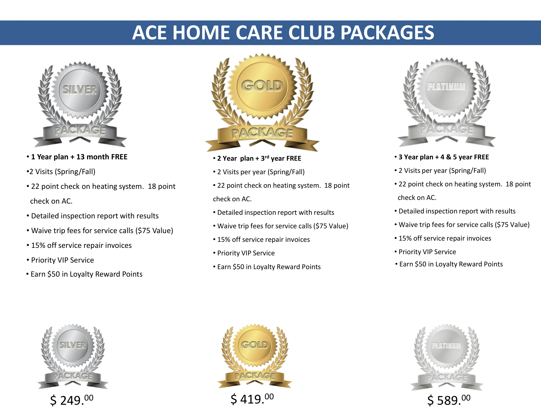 Ace members club brochure